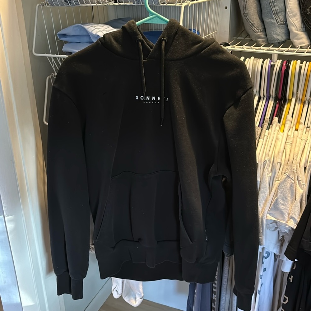 sonneti black men's hoodie pullover slightly used, perfect condition